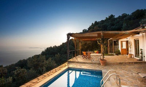 Yshia Cottag Pool Villa Villas Skopelos Glossa for rent price rural hidden relax best house apartment preis preise