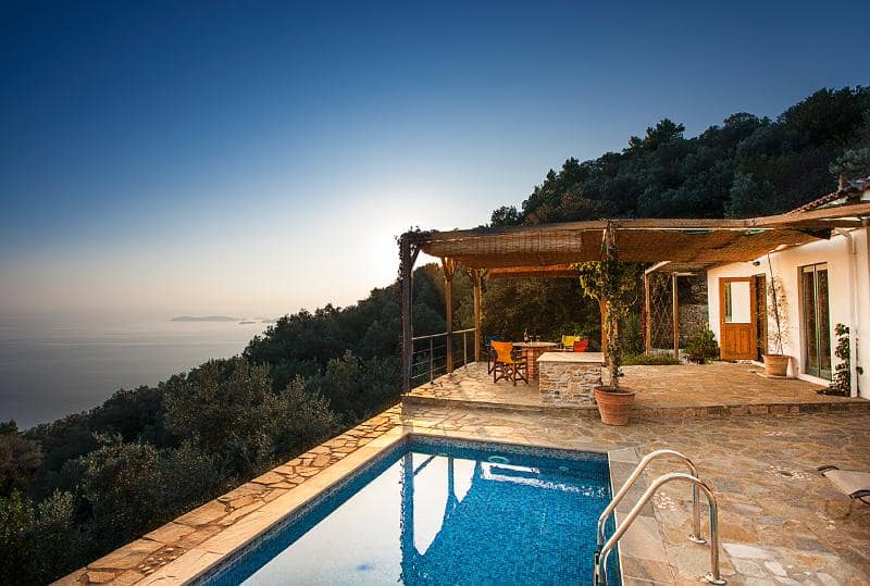 Yshia Cottag Pool Villa Villas Skopelos Glossa for rent price rural hidden relax best house apartment preis preise